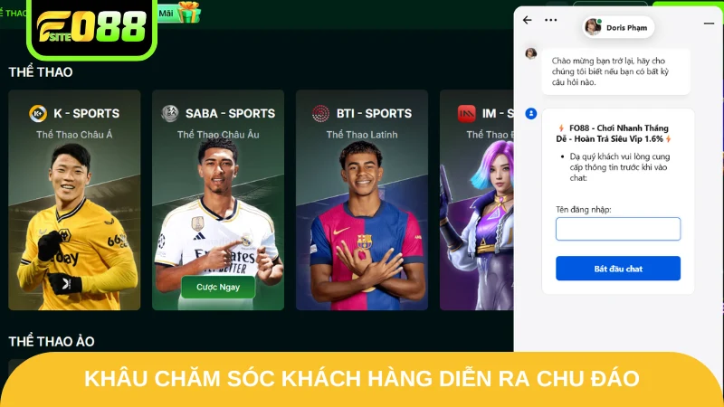 Khâu chăm sóc khách hàng diễn ra chu đáo