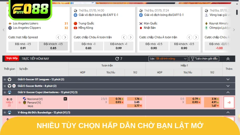 Nhiều tùy chọn hấp dẫn chờ bạn lật mở