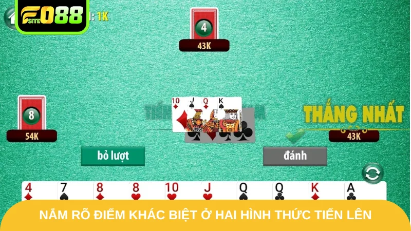 Nắm rõ điểm khác biệt ở hai hình thức tiến lên