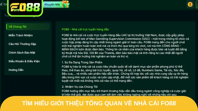 Giới Thiệu Fo88 - Thông Tin Nổi Bật Đến Từ Thương Hiệu 1 Tìm hiểu giới thiệu tổng quan về nhà cái Fo88